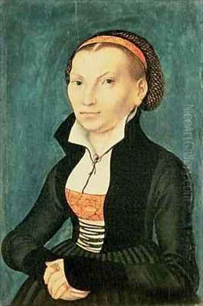 Katharina von Bora future wife of Martin Luther Oil Painting by Lucas The Elder Cranach