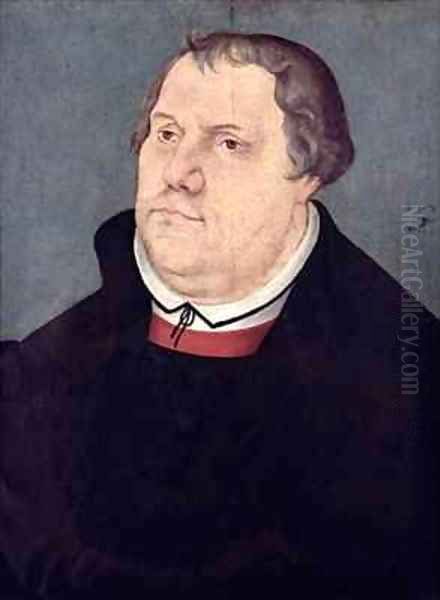 Martin Luther 2 Oil Painting by Lucas The Elder Cranach