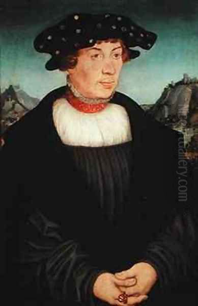 Portrait of Hans Melber Oil Painting by Lucas The Elder Cranach