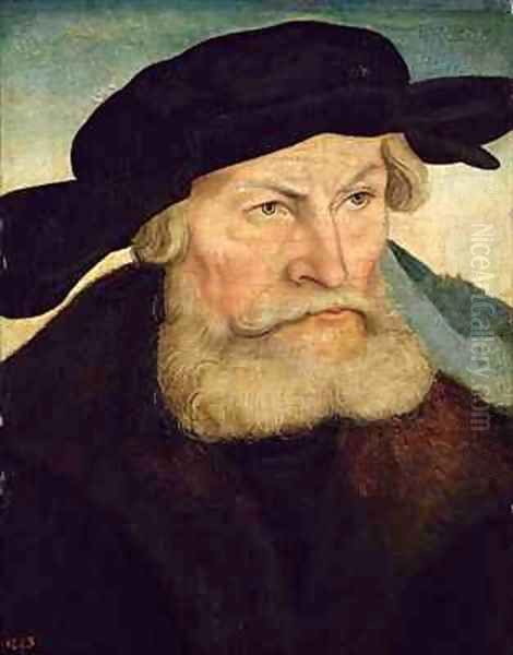 Portrait of Herzog Heinrich the Pious of Saxony Oil Painting by Lucas The Elder Cranach