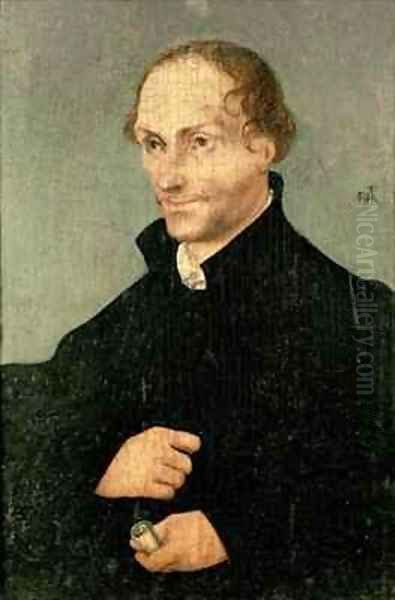 Portrait of Philipp Melanchthon 1497-1560 Oil Painting by Lucas The Elder Cranach