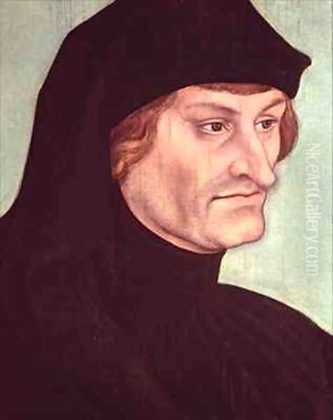 Portrait of Rudolf Agricola 1444-85 Oil Painting by Lucas The Elder Cranach