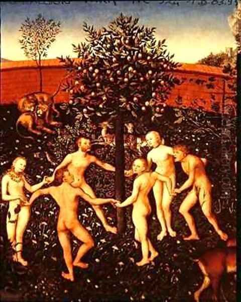 The Golden Age 2 Oil Painting by Lucas The Elder Cranach