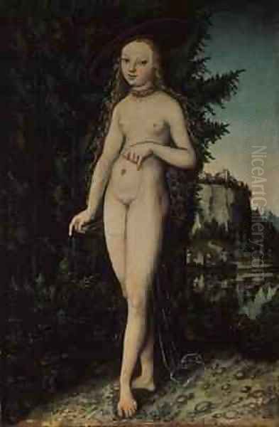 Venus in a landscape Oil Painting by Lucas The Elder Cranach