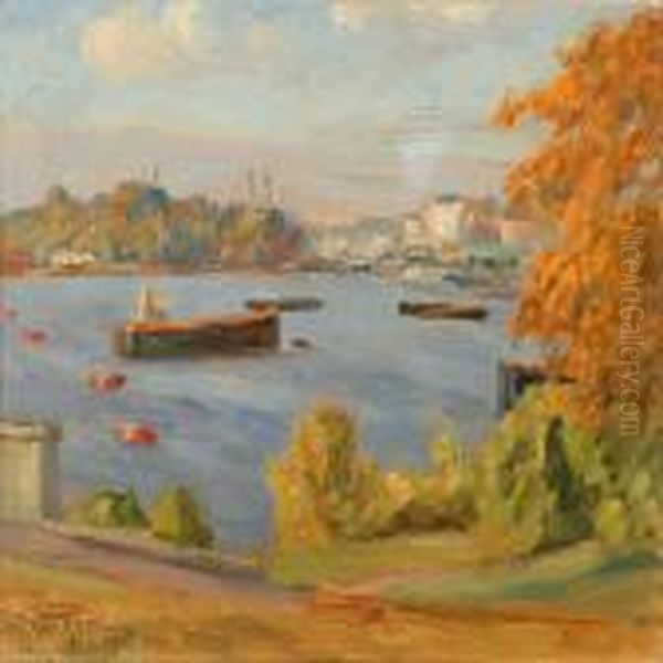 Hostfarger Oil Painting by Prince Eugen Of Sweden