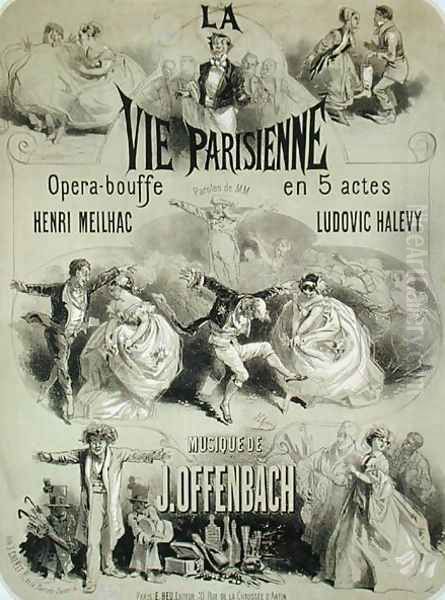 Poster advertising 'La Vie Parisienne', an operetta by Jacques Offenbach (1819-90) 1886 Oil Painting by Jules Cheret