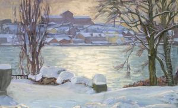 Vinter, Waldemarsudde Oil Painting by Prince Eugen Of Sweden