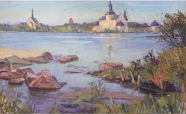 Vadstena Castle Oil Painting by Prince Eugen Of Sweden