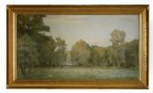 Parklandskap Med Flanorer Oil Painting by Prince Eugen Of Sweden