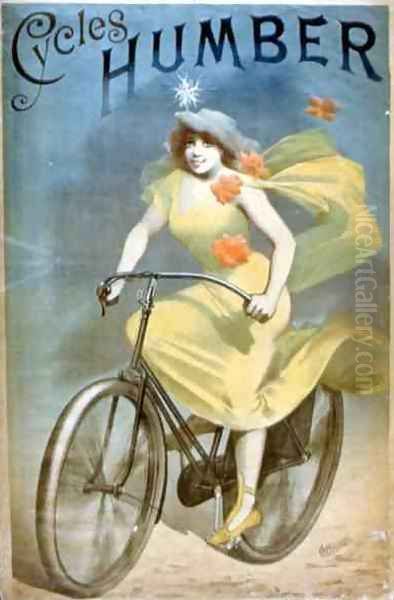 Advertising for 'Humber Cycles' Oil Painting by Jules Cheret