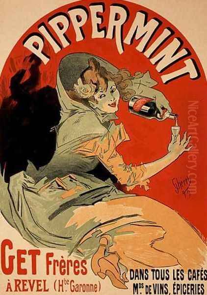 Reproduction of a poster advertising 'Pippermint', 1899 Oil Painting by Jules Cheret