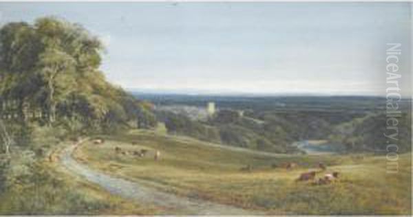 View Of Richmond, Yorkshire Oil Painting by Bernard Walter Evans