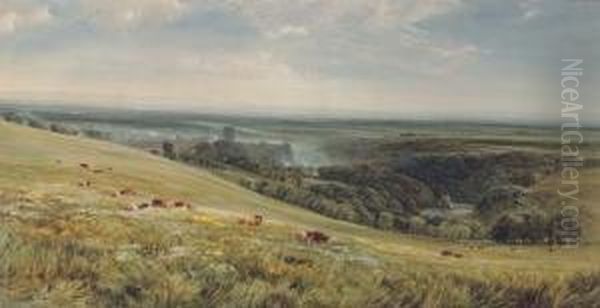 Richmond, Yorkshire Oil Painting by Bernard Walter Evans