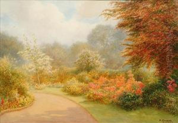 Azaleas Rectory Gardens Brockhurst Hill Oil Painting by Frederick Henry Evans