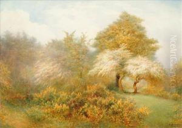 Spring Epping Near Buckhurst Hill Oil Painting by Frederick Henry Evans