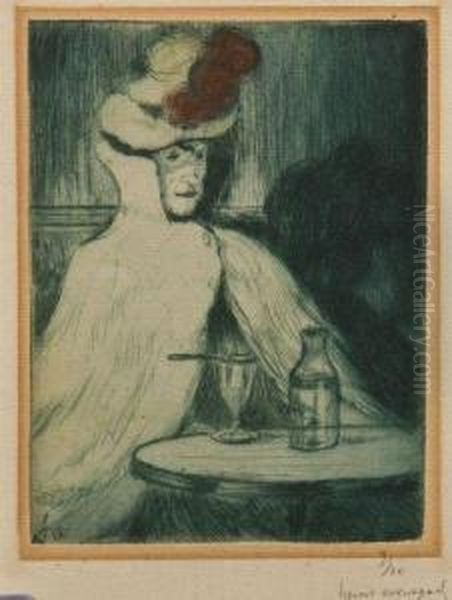 La Buveuse D'absinthe Oil Painting by Henri-Jacques Evenepoel