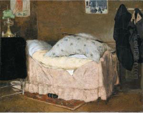 Le Lit Rose Or Vue De Mon Lit Or Ma Chambre Oil Painting by Henri-Jacques Evenepoel