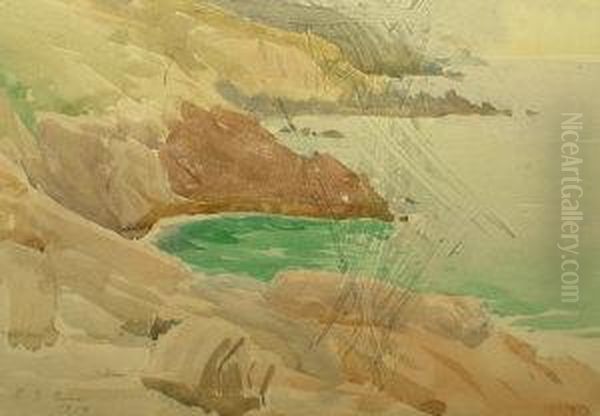 Ra Rba Roi Rp -- West Country Coastal Landscape Oil Painting by Reginald Grenville Eves