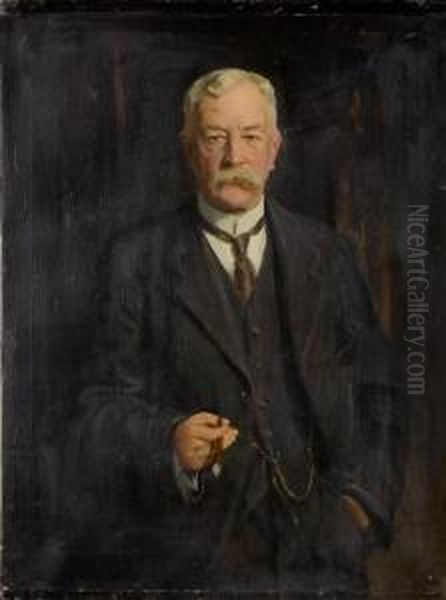 Portrait Eines Mannes. 1915. Oil Painting by Reginald Grenville Eves