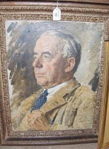 Portrait Of John Watson Hughes Oil Painting by Reginald Grenville Eves