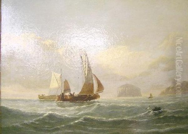 Fishing Off Thecoast Oil Painting by John H. Wilson