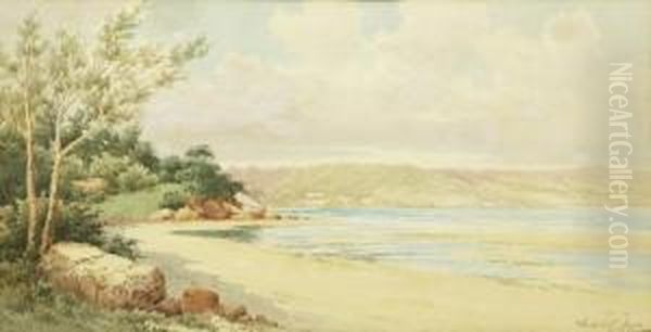 Beach Scene Oil Painting by Gladstone Eyre