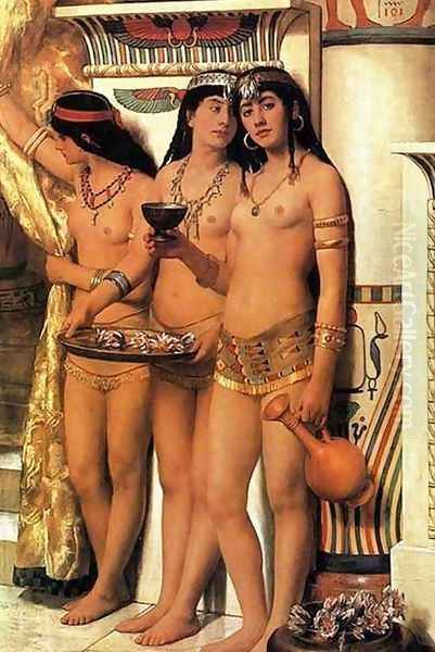 Pharaohs Handmaidens Oil Painting by John Maler Collier