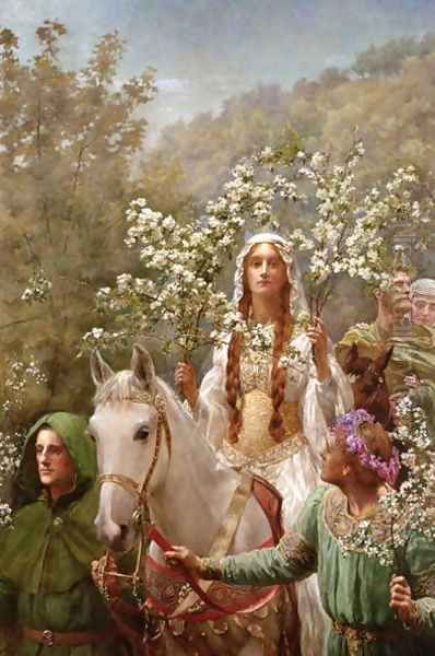 Queen Guinevere's Maying Oil Painting by John Maler Collier