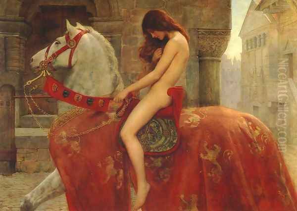 Lady Godiva Oil Painting by John Maler Collier