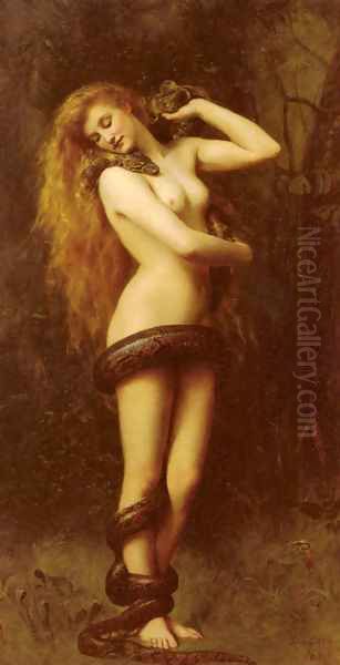 Lilith, 1887 Oil Painting by John Maler Collier