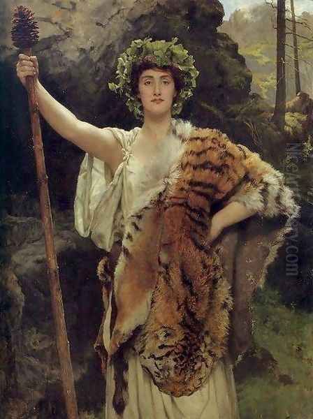 The Priestess of Bacchus Oil Painting by John Maler Collier