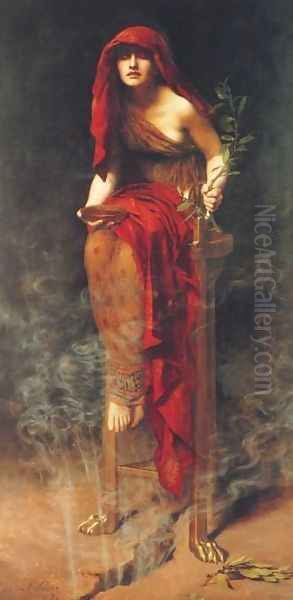 Priestess of Delphi Oil Painting by John Maler Collier