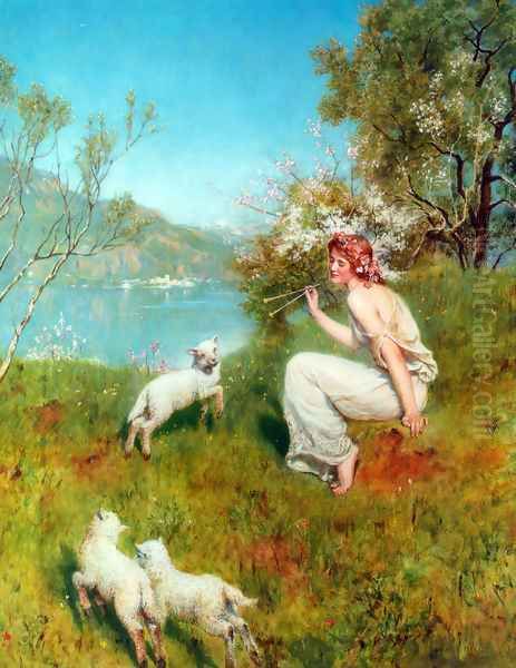 Spring Oil Painting by John Maler Collier