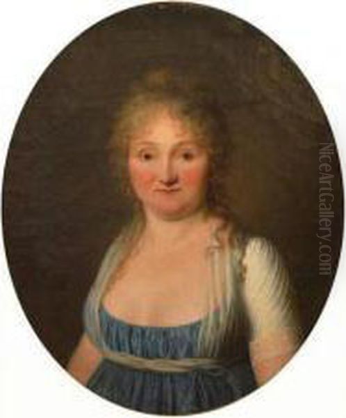 Portrait Presume De La Femme Du Peintre. Oil Painting by Francois-Xavier Fabre