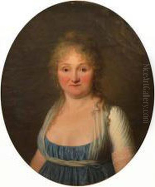 Portrait Presume De La Femme Du Peintre Oil Painting by Francois-Xavier Fabre