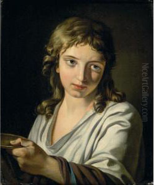 A Young Boy Holding A Dish Oil Painting by Francois-Xavier Fabre