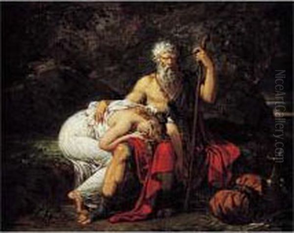 OEdipe Et Antigone Oil Painting by Francois-Xavier Fabre