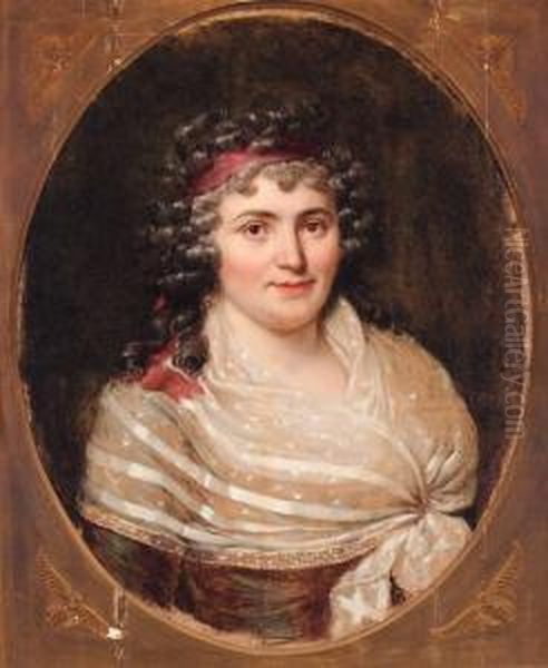 Portrait Of Jeanne Robertine Oil Painting by Francois-Xavier Fabre