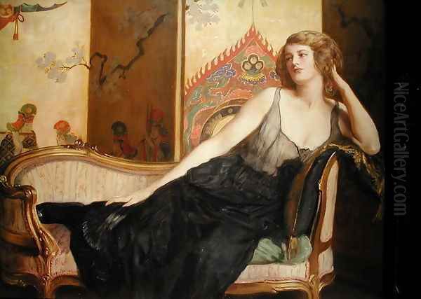 Reclining Woman Oil Painting by John Maler Collier