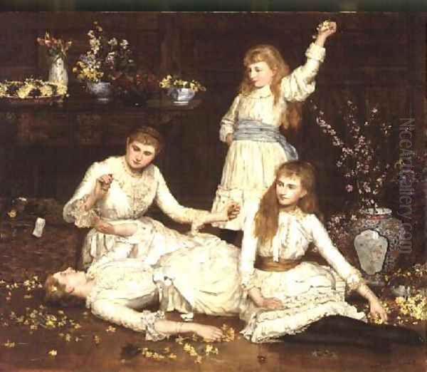 The Daughters of Col. Makins M.P. Oil Painting by John Maler Collier