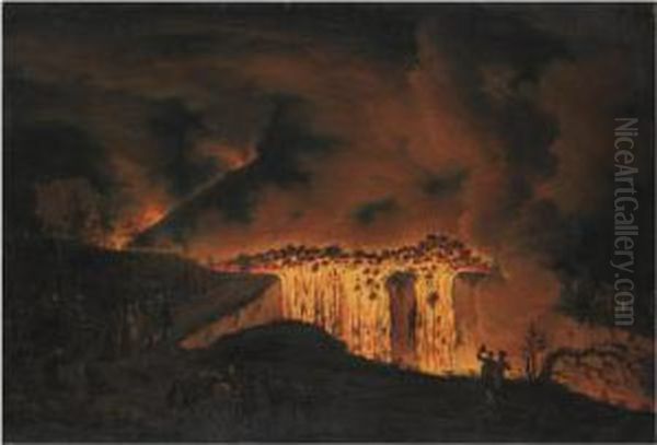 Eruzione Del Vesuvio Oil Painting by Pietro Fabris