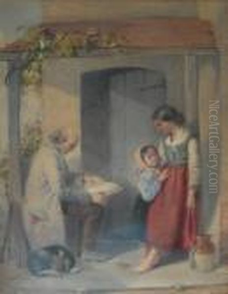 The Lesson Oil Painting by John Faed