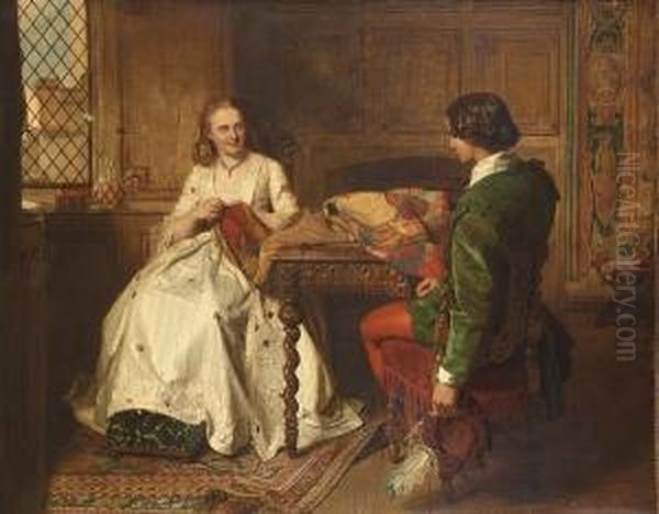 Catherine Seaton (from Sir Walter Scott's 'the Abbott') Oil Painting by John Faed