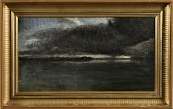 Kustlandskap Oil Painting by Axel Fahlcrantz