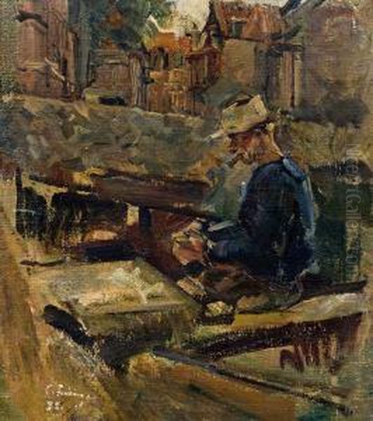 Steinklopfer Oil Painting by Carl Fahringer