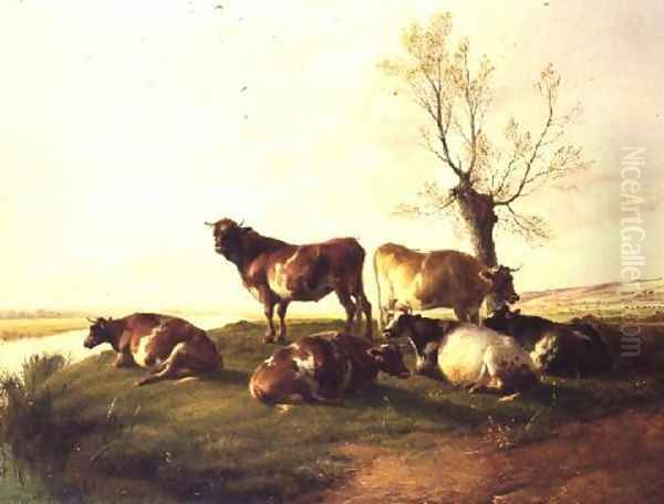 Canterbury Meadows 2 Oil Painting by Thomas Sidney Cooper