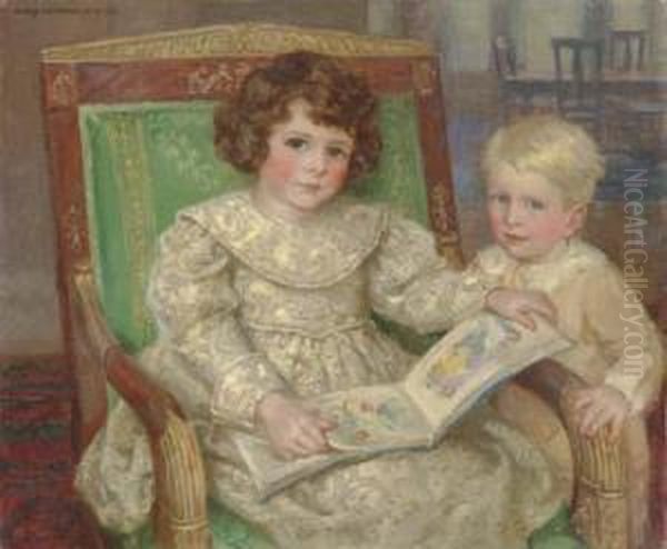 The Picture Book Oil Painting by Mary Louise Fairchild