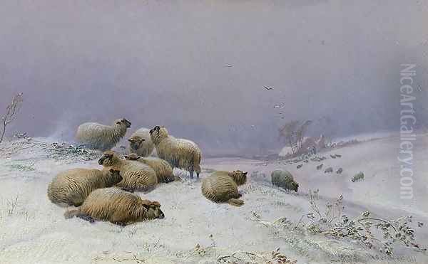 Winter, 1861 Oil Painting by Thomas Sidney Cooper