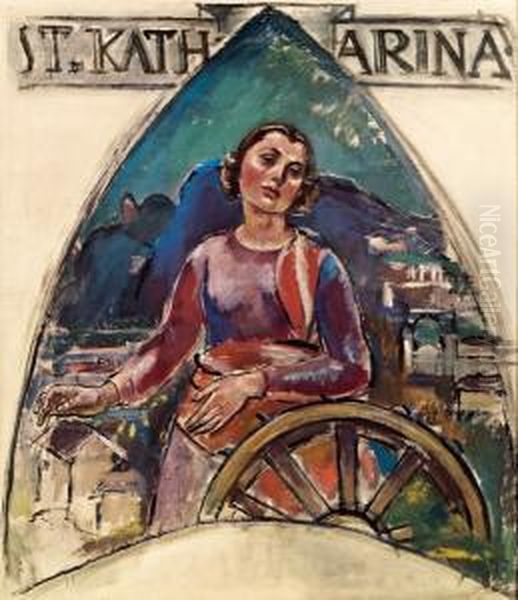 St. Katharina Oil Painting by Anton Faistauer