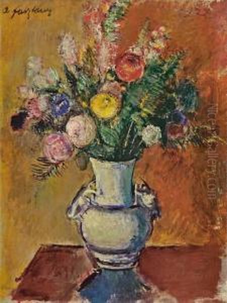 Blumen In Chinesischer Vase Oil Painting by Anton Faistauer